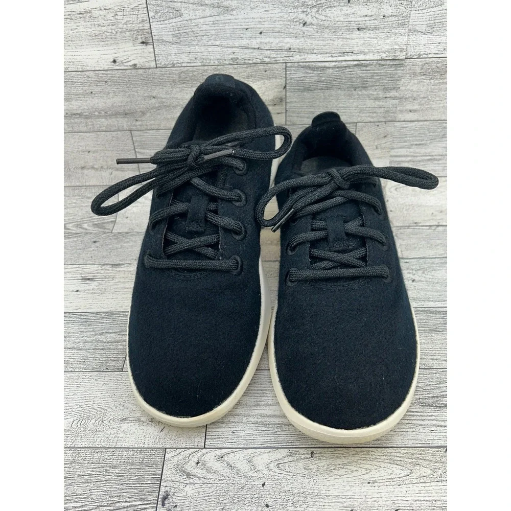 Allbirds Wool Runners Black Night Cream Merino Wool Sneakers WR1W8 Women Sz 8